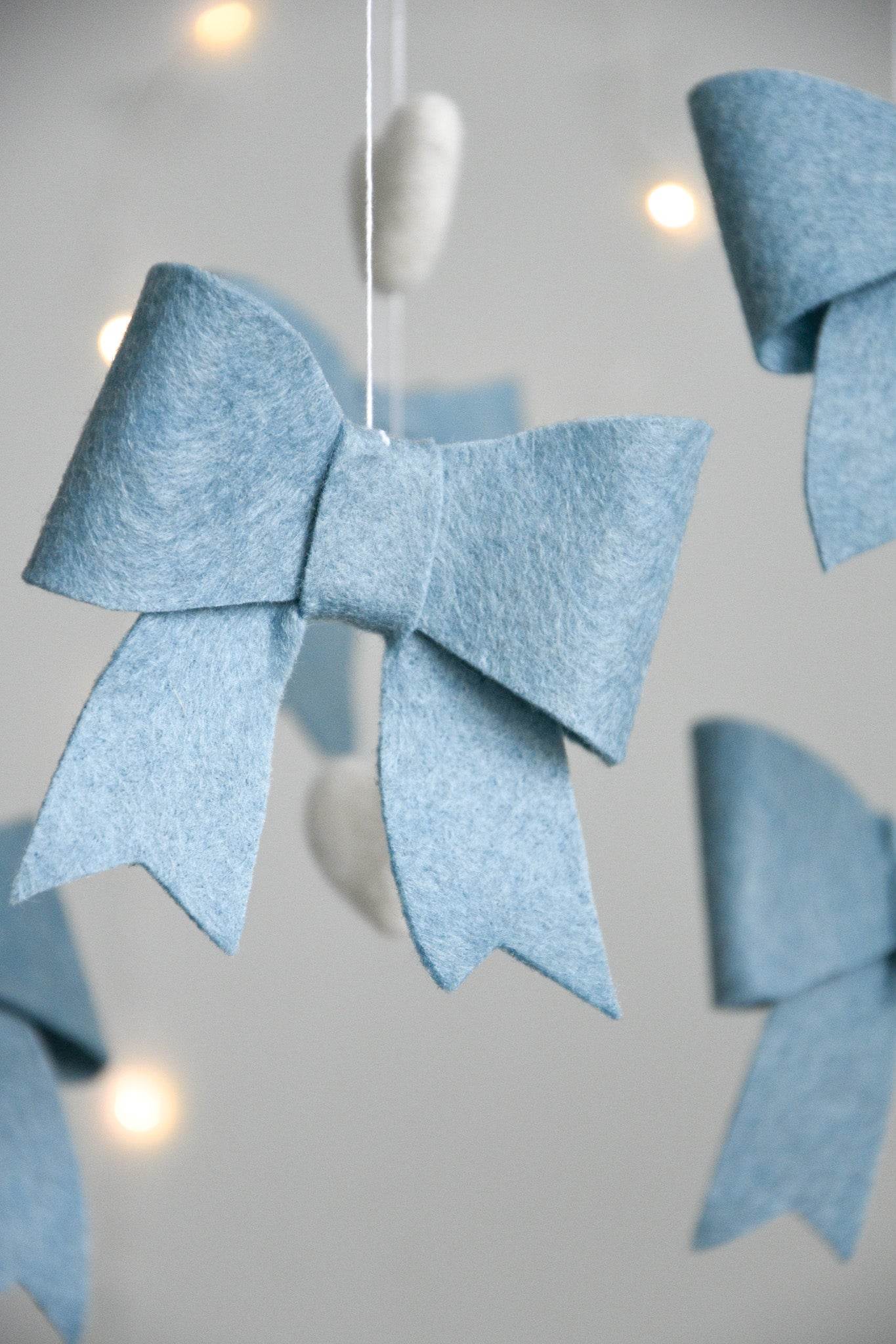 Blue bows boy Baby crib Mobile - Minidreams Decor