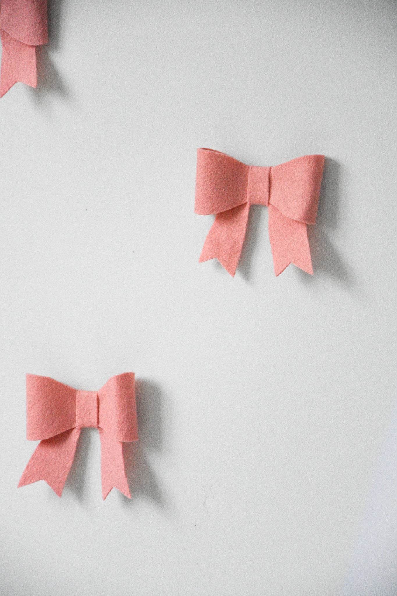Pink Bows wall decoration set - Minidreams Decor