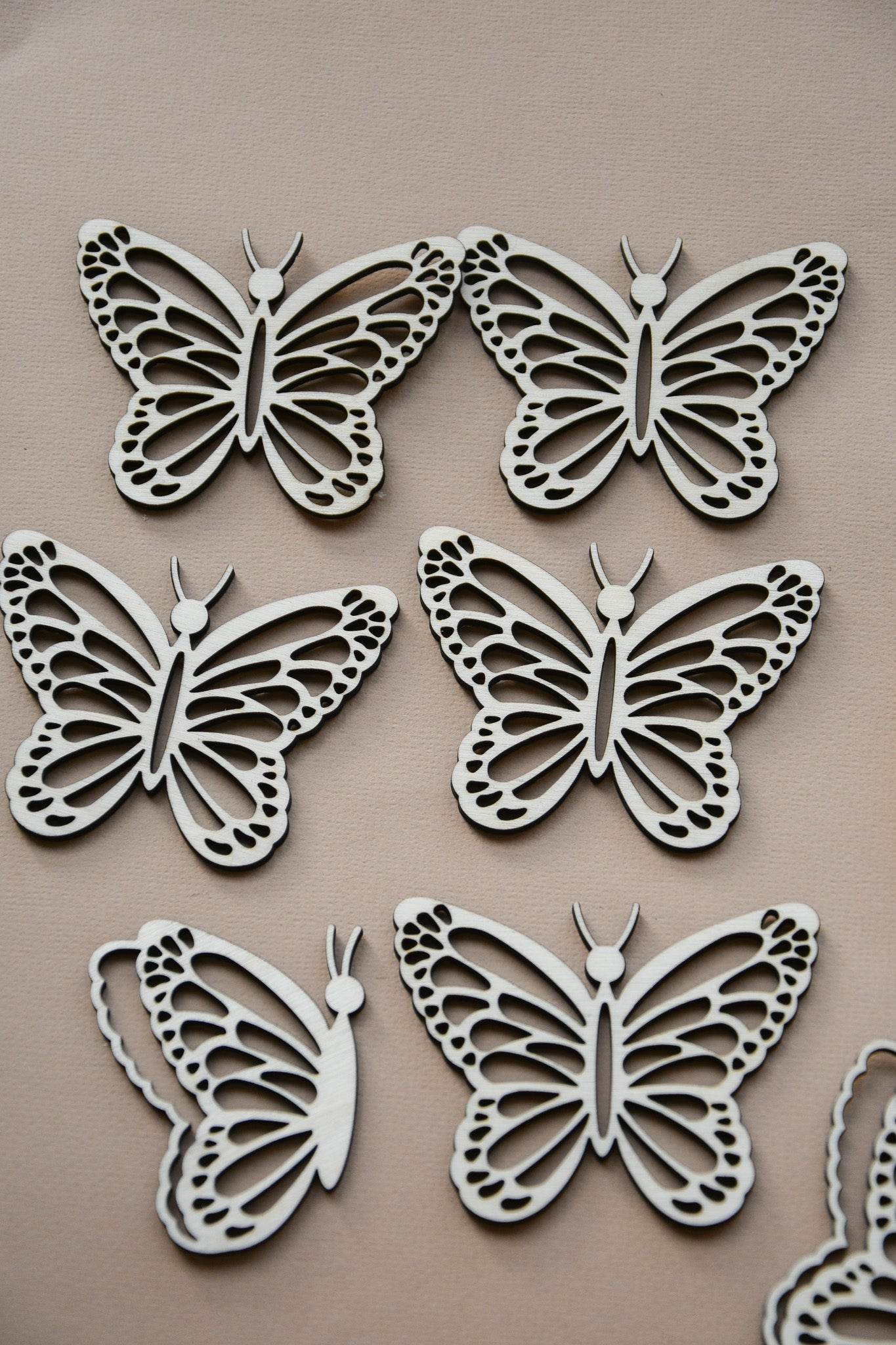 Wooden Butterfly for Crafts - Natural wood Laser Cut - Wall Decorations - Minidreams Decor