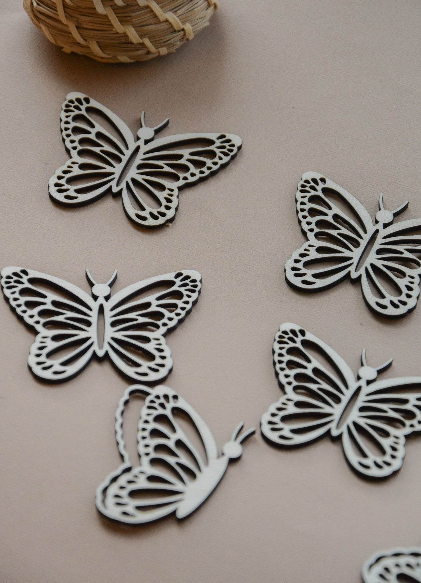 Wooden Butterfly for Crafts - Natural wood Laser Cut - Wall Decorations - Minidreams Decor