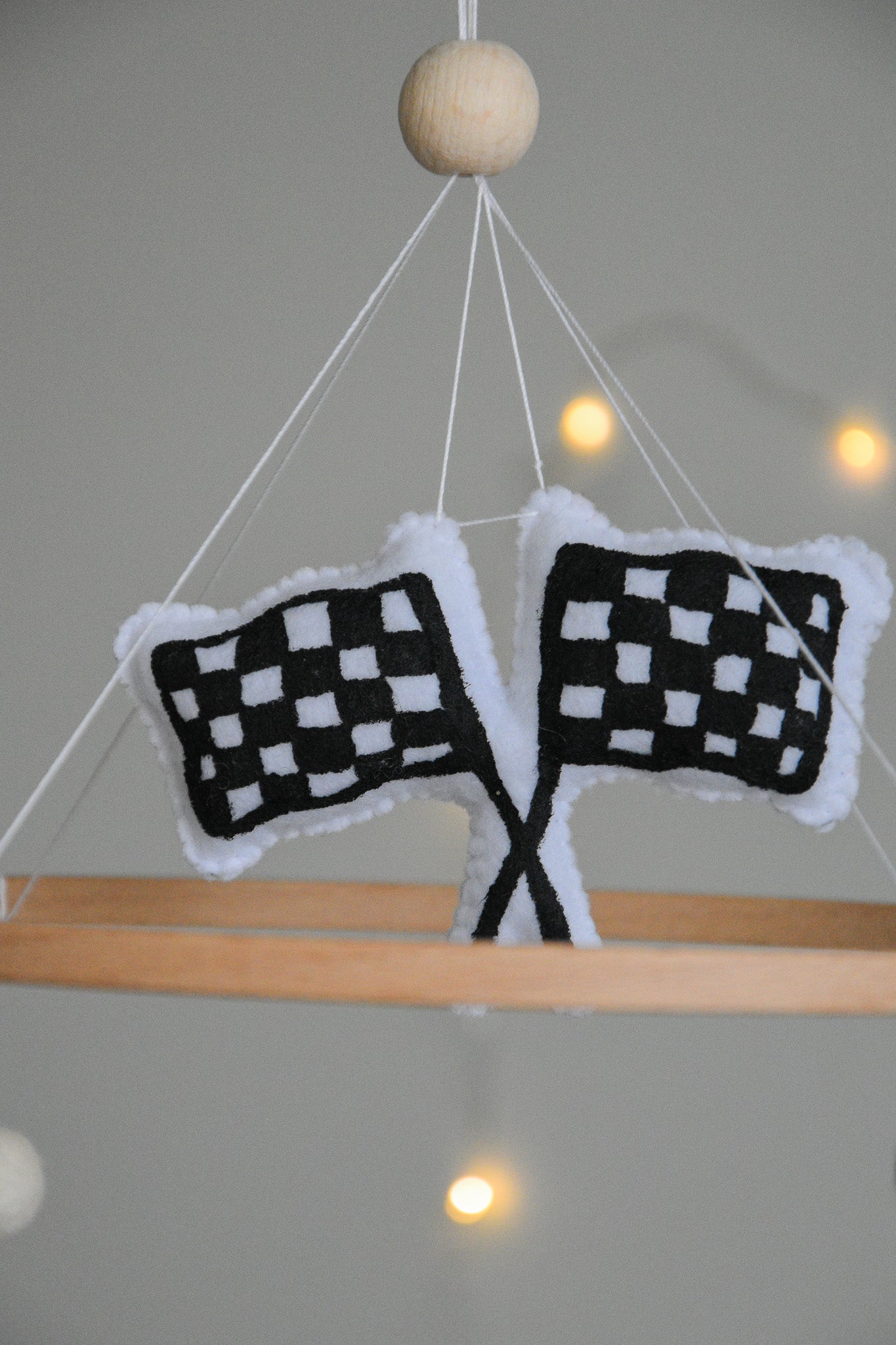 Handmade old school racing cars baby mobile, Neutral nursery mobile, Retro racing baby crib mobile