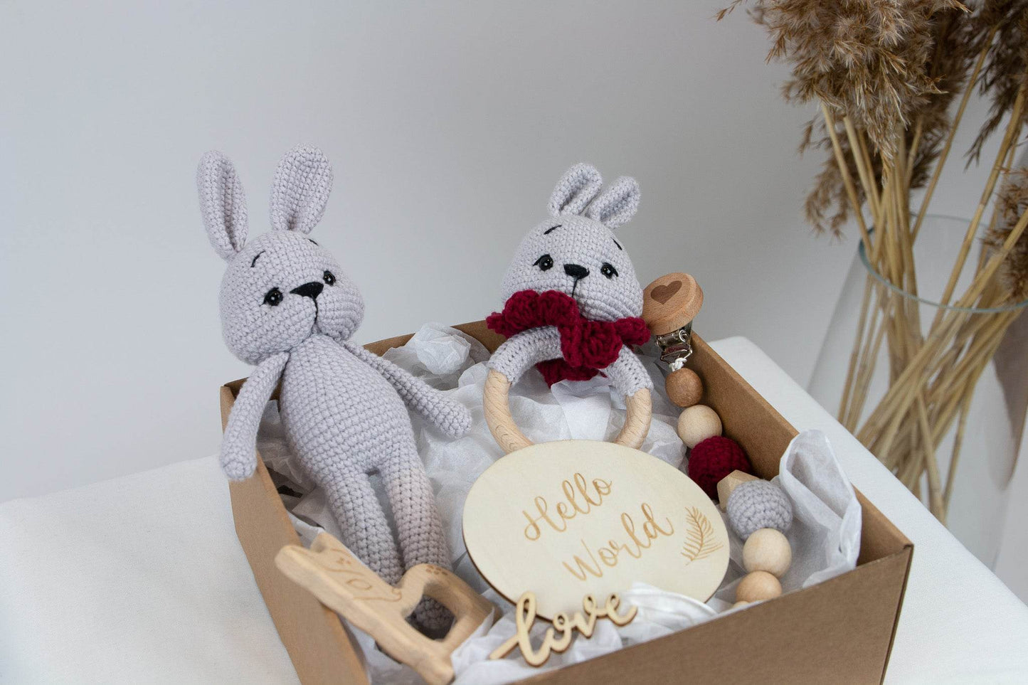 Crochet Bunny Baby Gift Box - Minidreams Decor