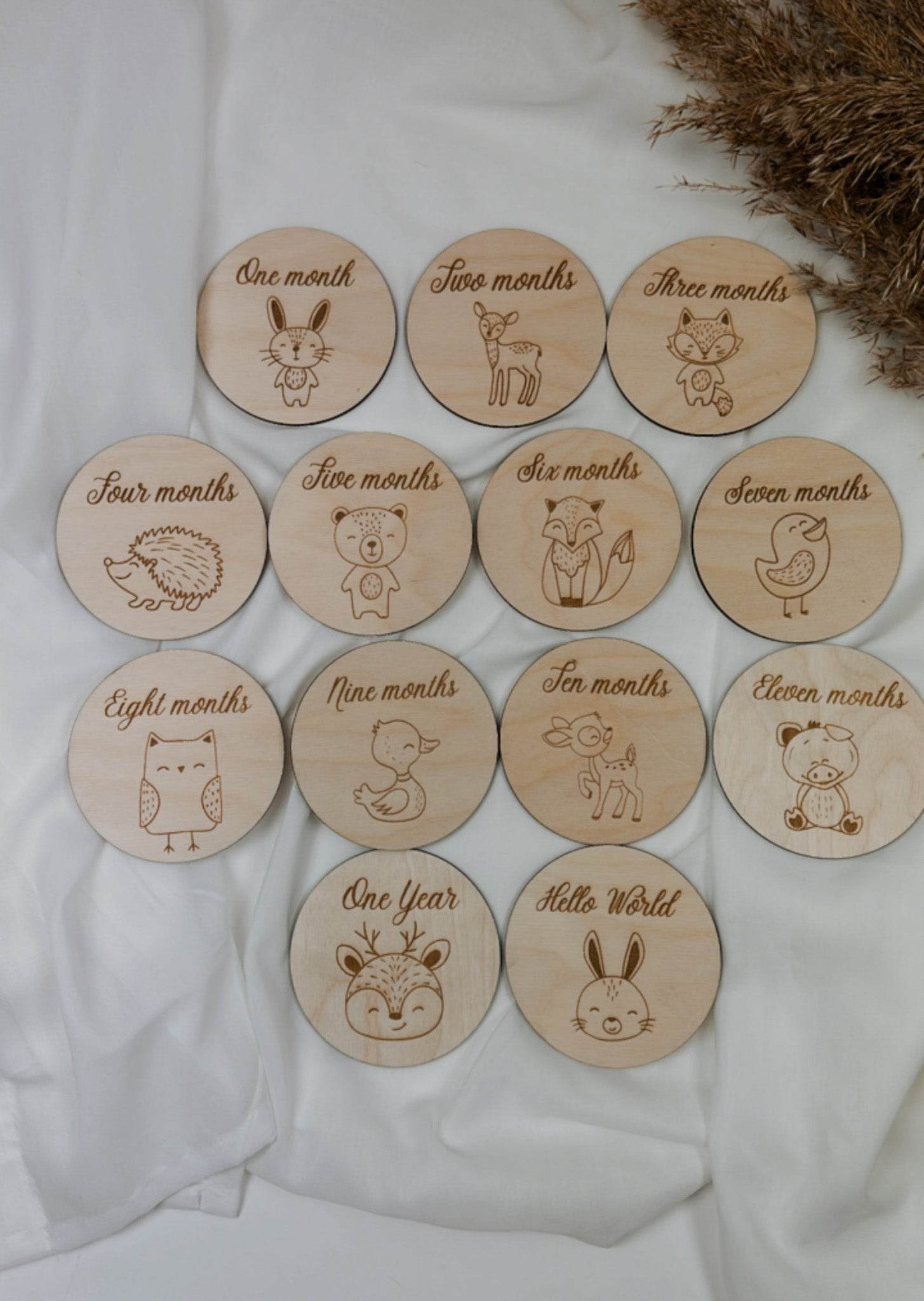 Forest themed Milestone Cards - Minidreams Decor