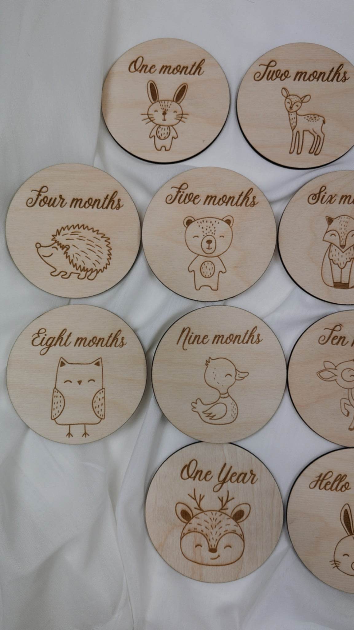 Forest themed Milestone Cards - Minidreams Decor