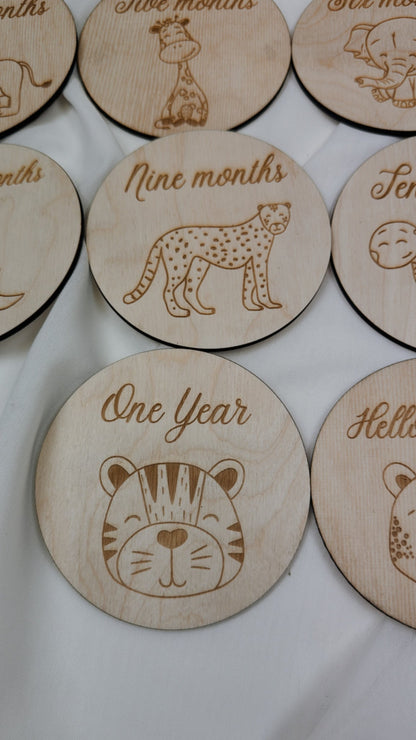 Safari themed Milestone Cards