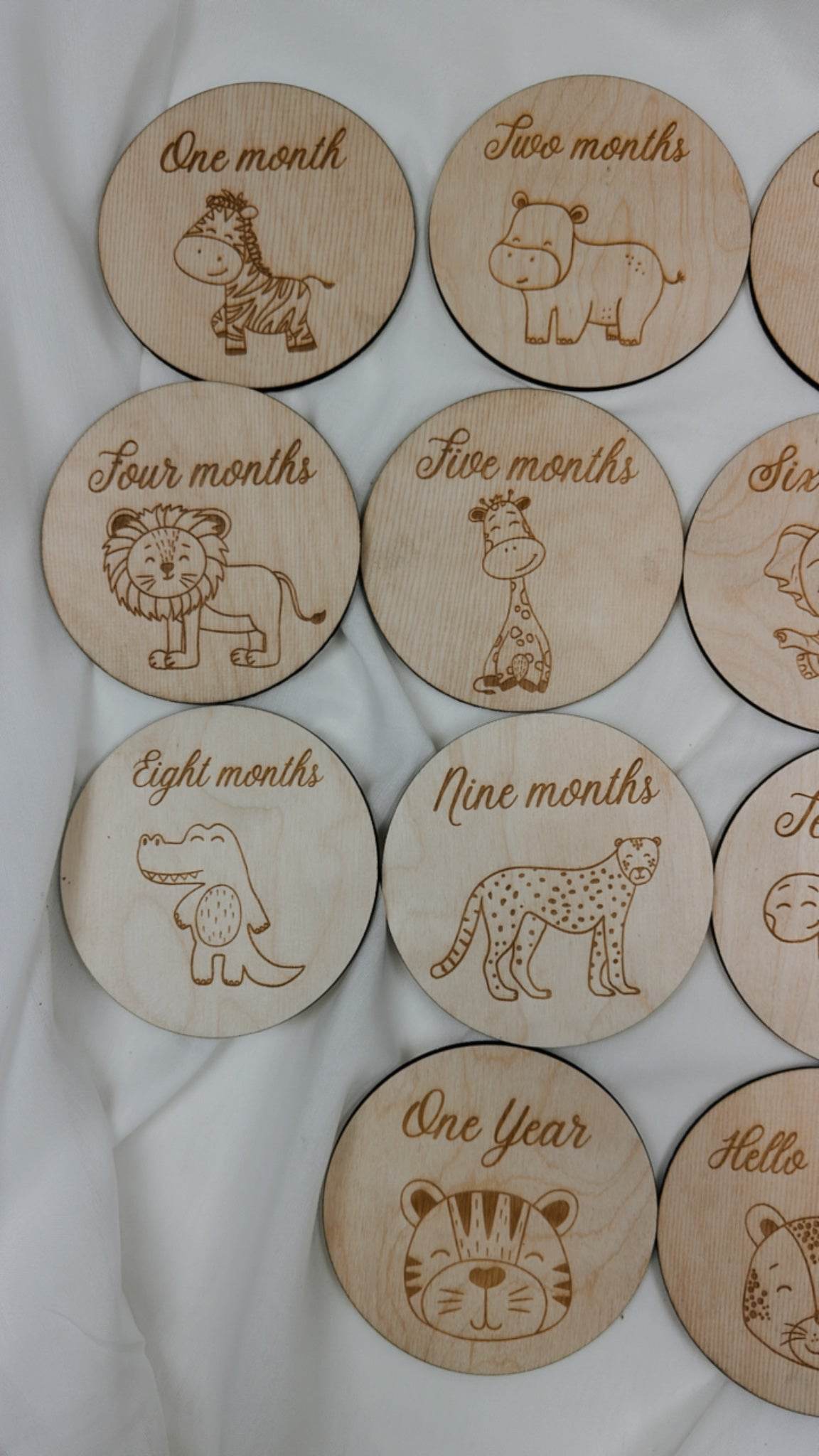 Safari themed Milestone Cards - Minidreams Decor