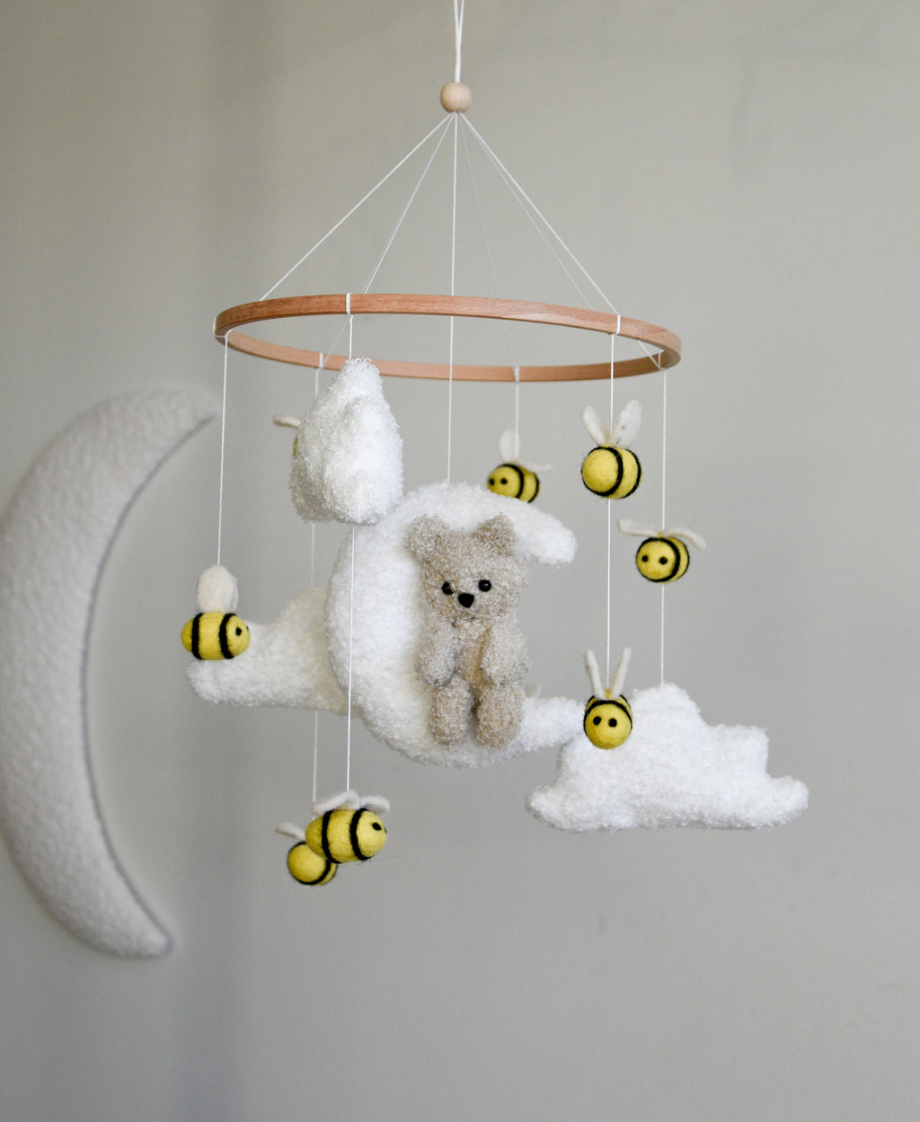 Teddy bear baby mobile