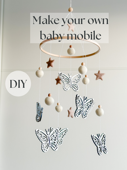 DIY Make your own butterflies baby mobile