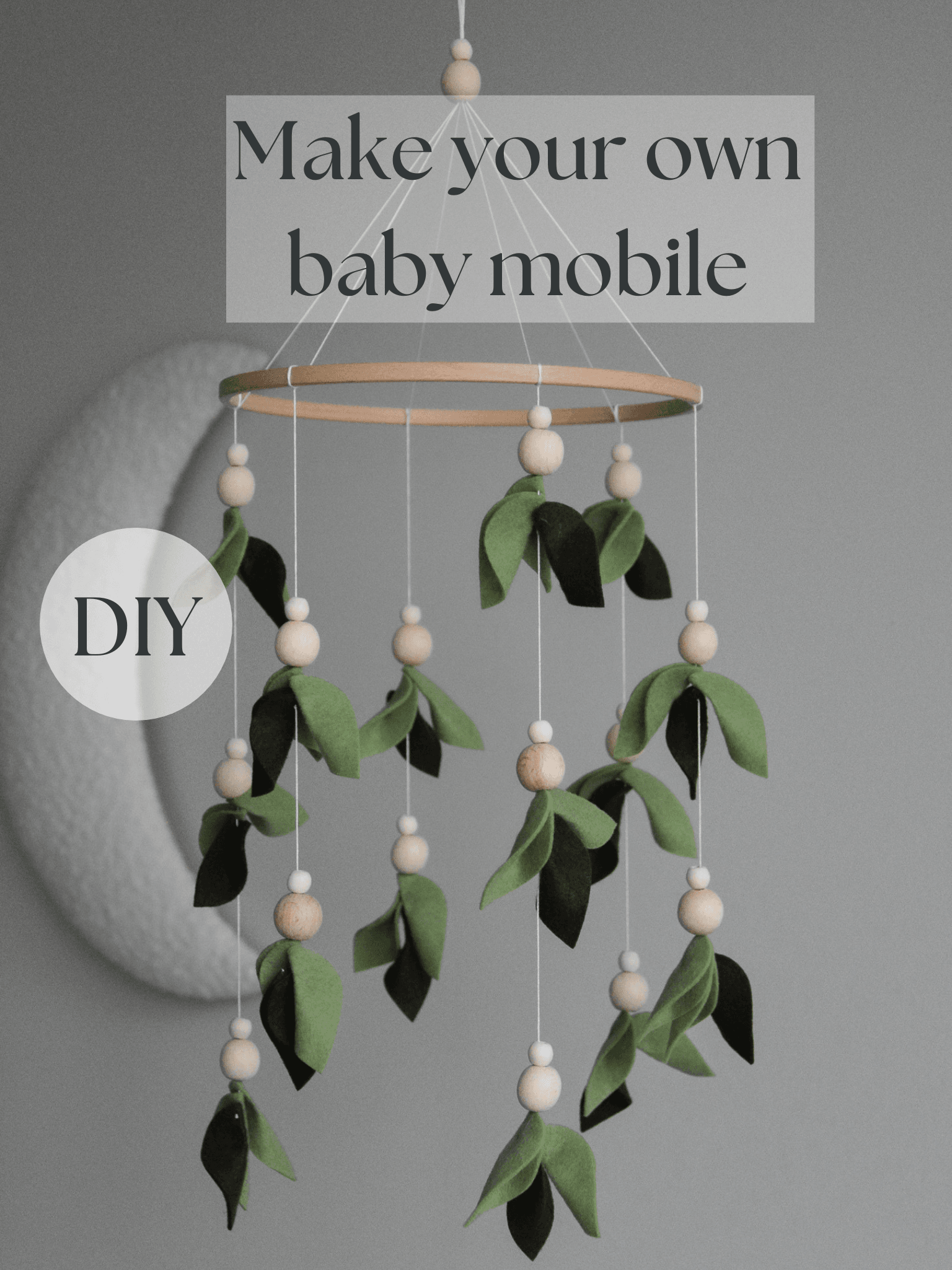 DIY Mobile Kit Floral Forest style baby crib mobile - Minidreams Decor