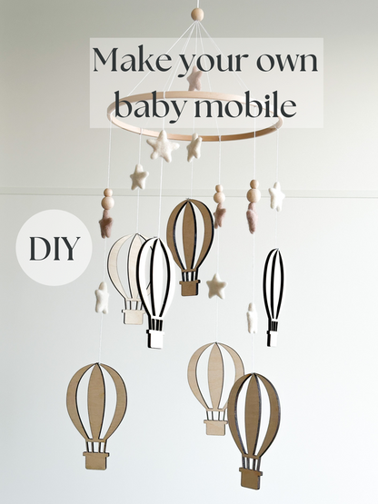 DIY Make your own air balloons baby mobile