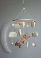 Teddy bear baby mobile