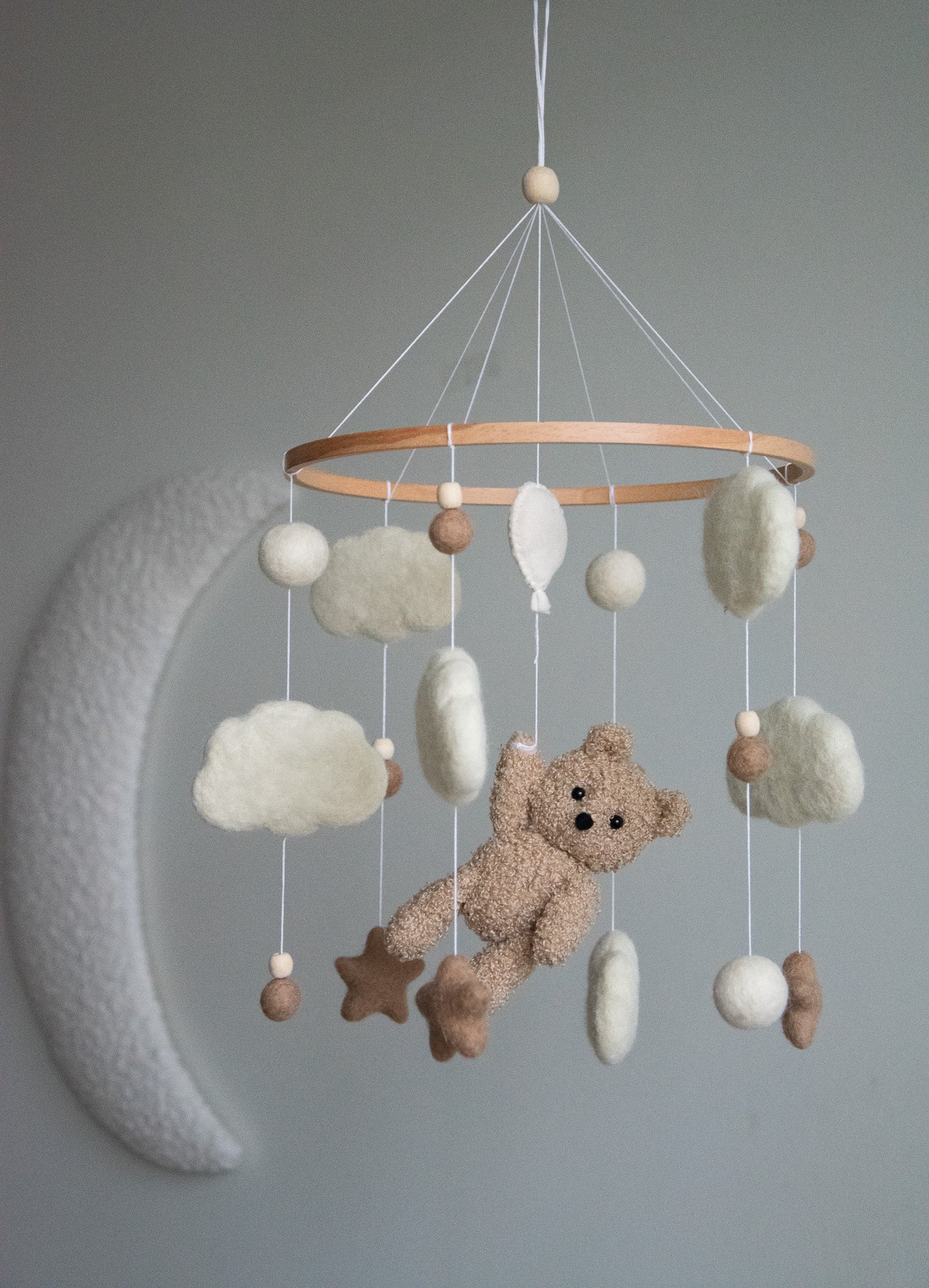 Teddy bear baby mobile