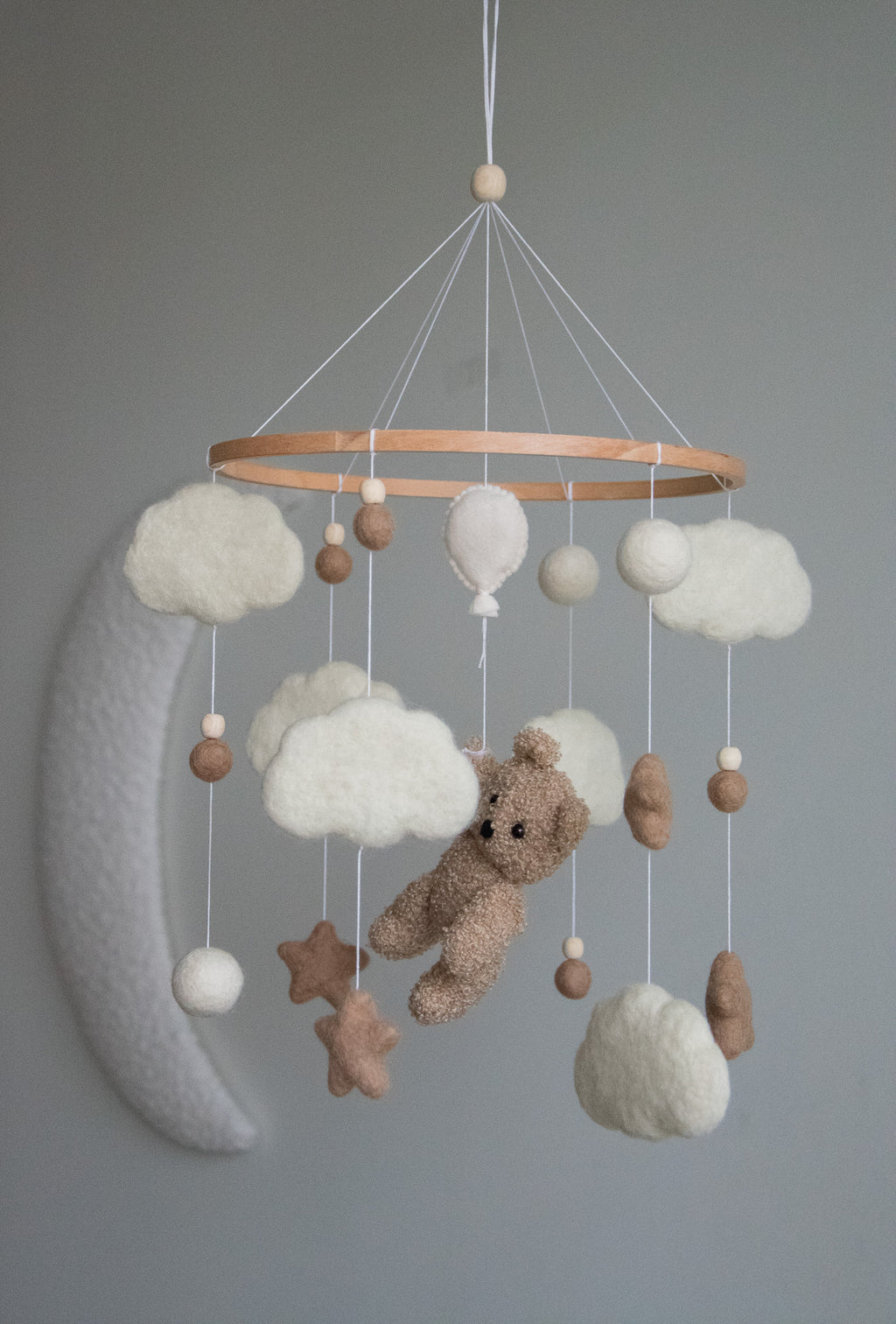 Teddy bear baby mobile