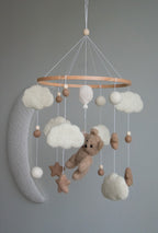 Teddy bear baby mobile