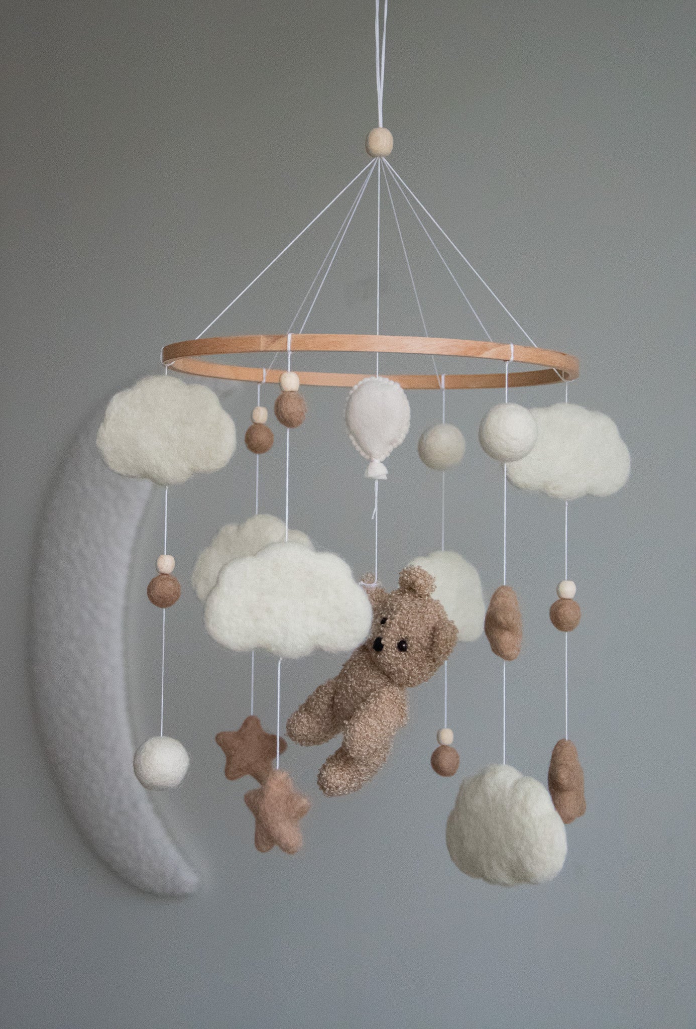 Teddy bear baby mobile