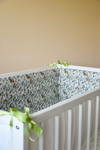 Safari baby crib bumper pad