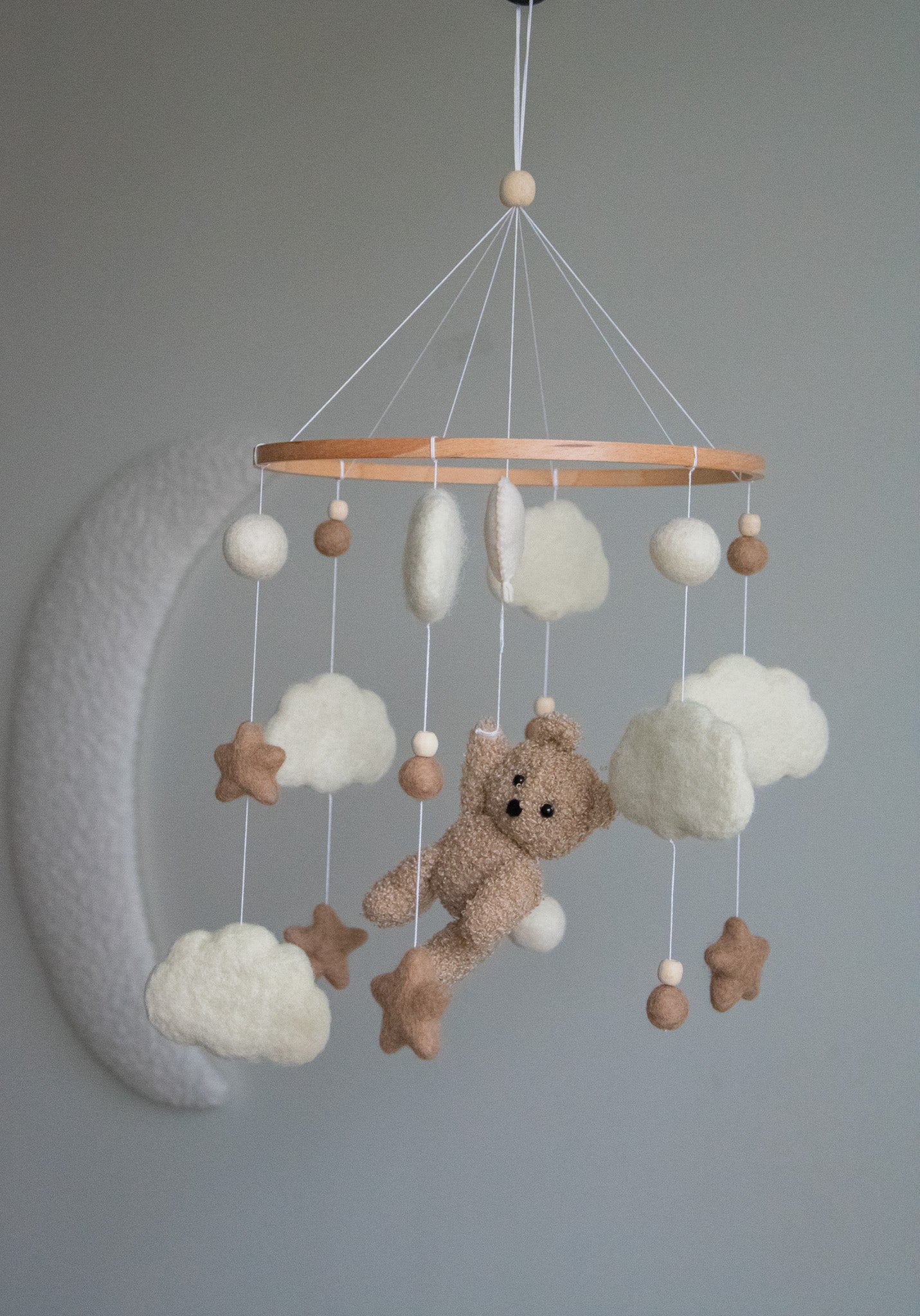 Teddy bear baby mobile