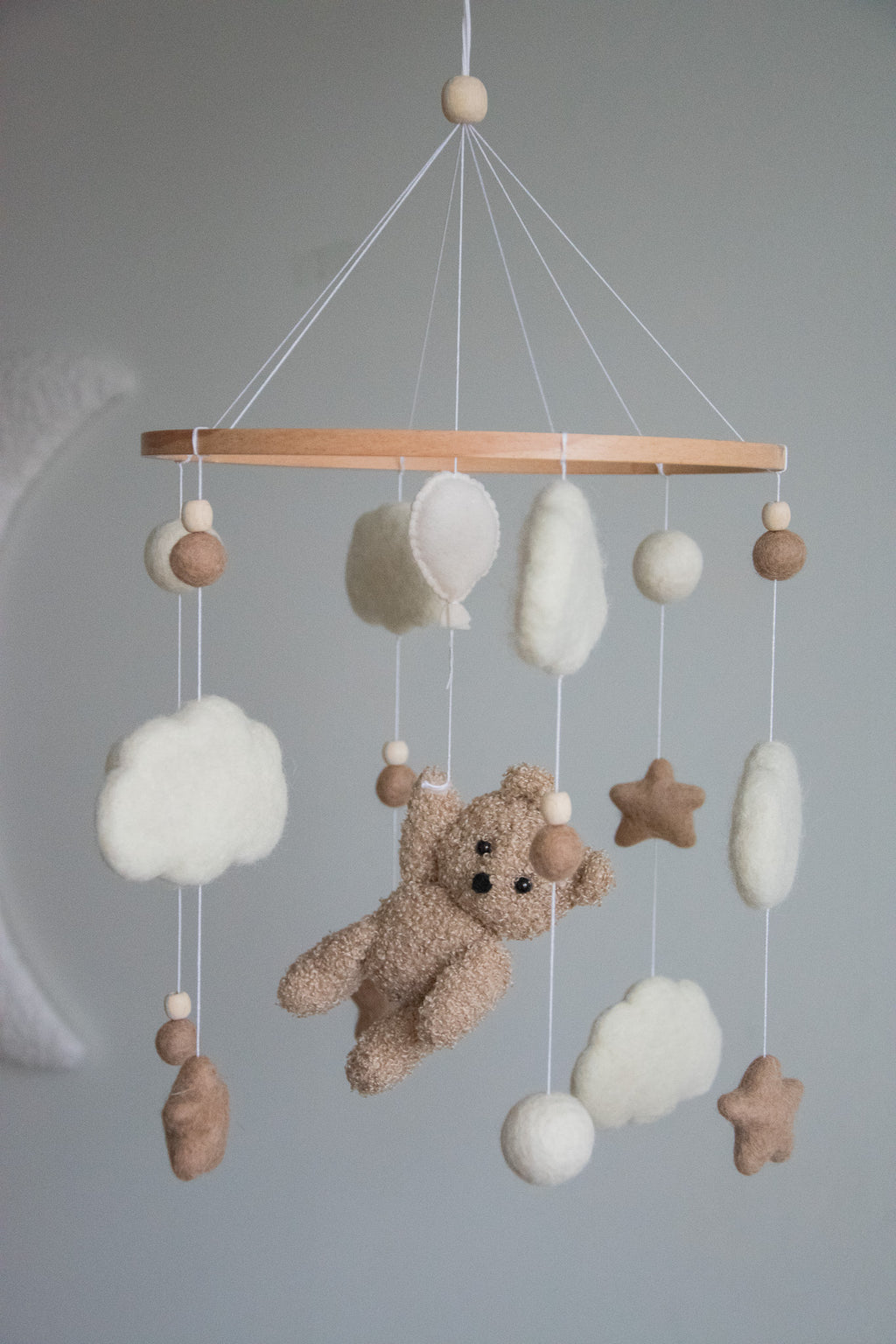 Teddy bear baby mobile