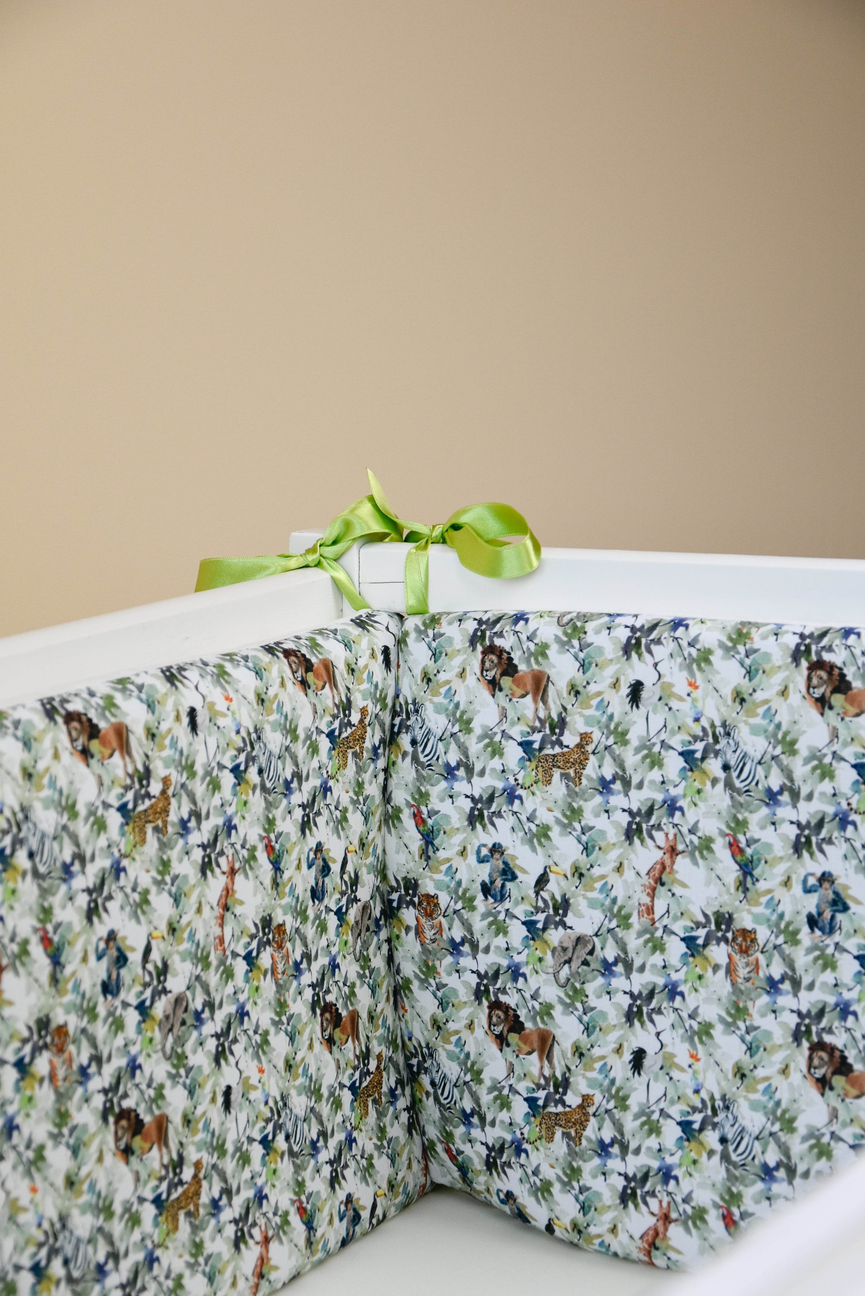Safari baby crib bumper pad - Minidreams Decor