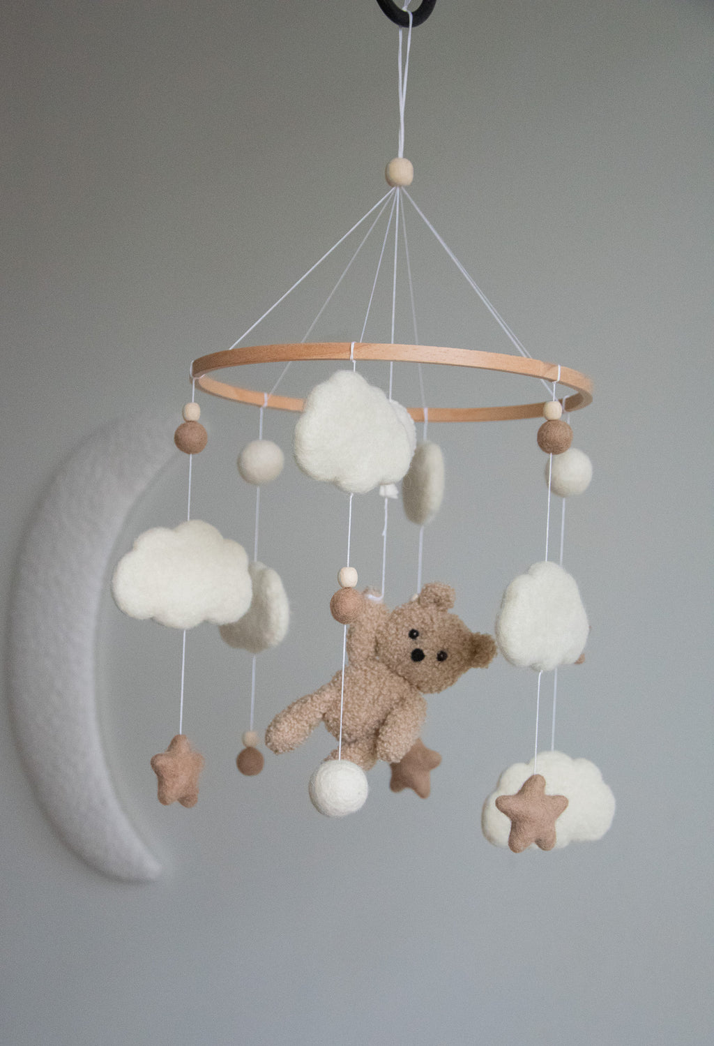 Teddy bear baby mobile