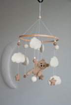 Teddy bear baby mobile