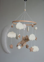 Teddy bear baby mobile