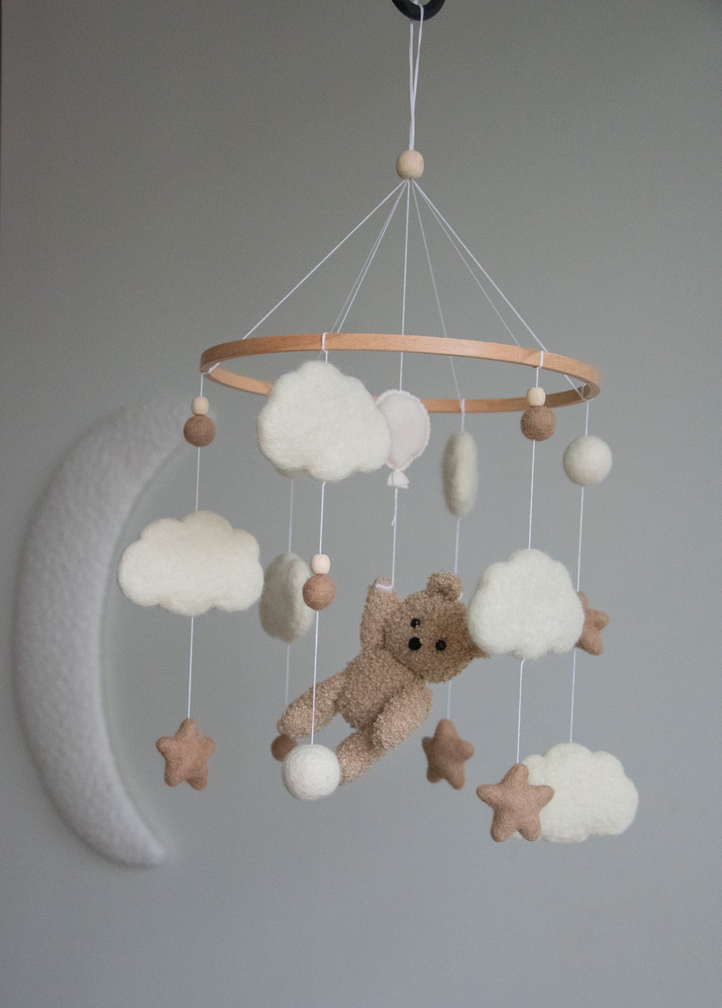 Teddy bear baby mobile