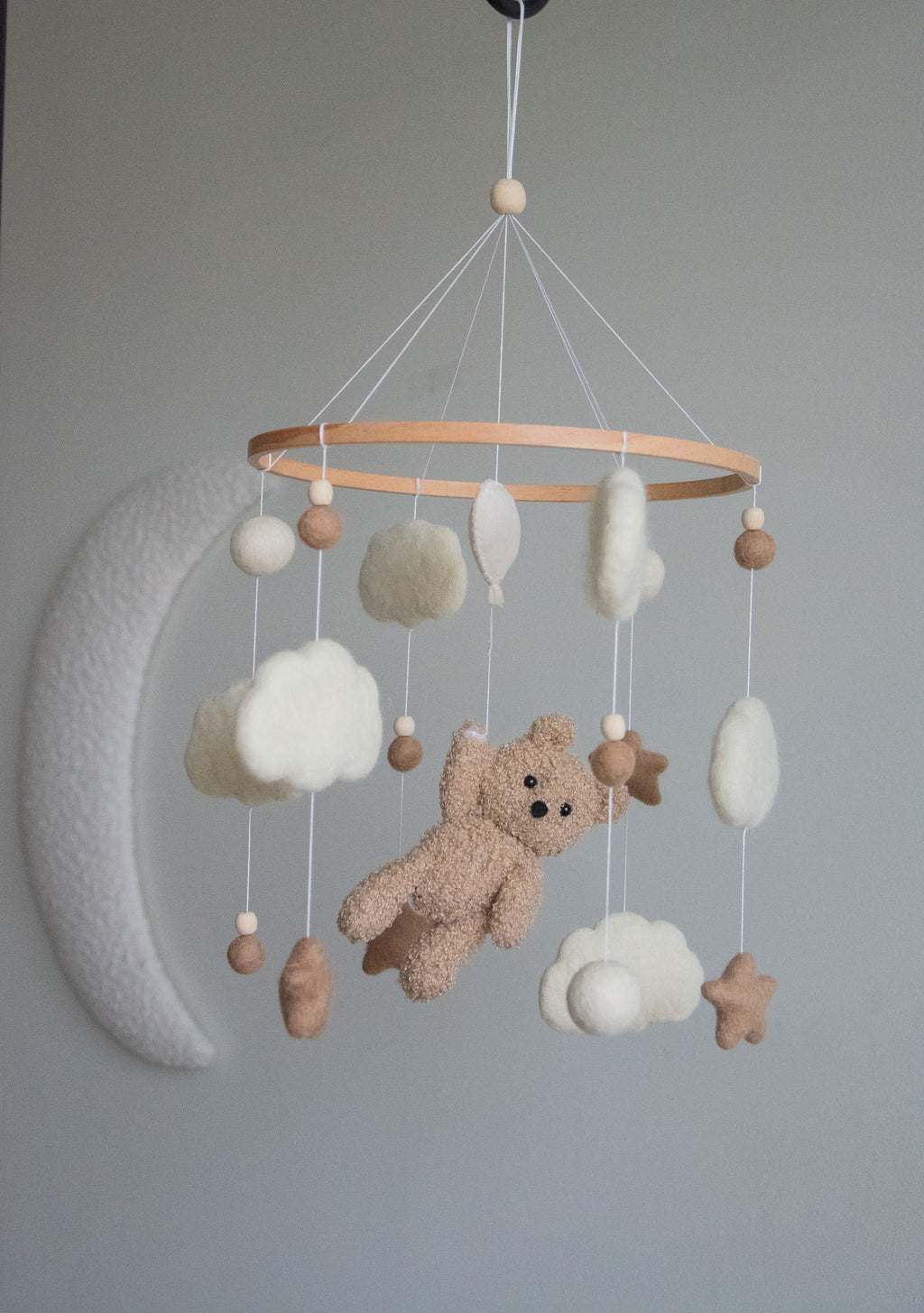Teddy bear baby mobile