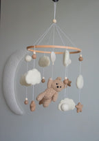 Teddy bear baby mobile