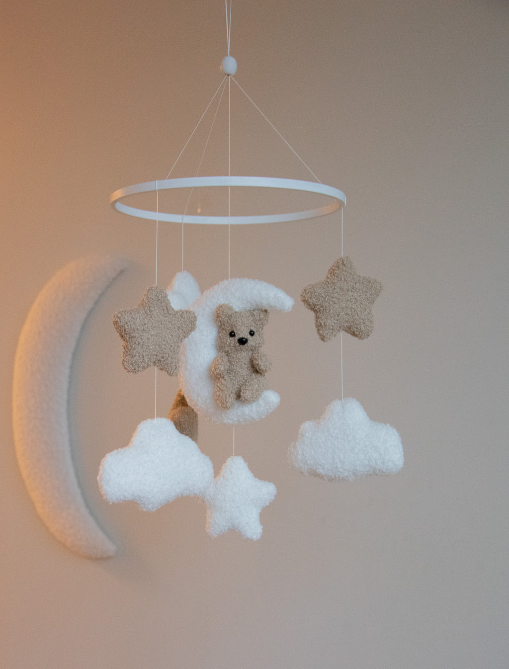 Teddy bear baby mobile