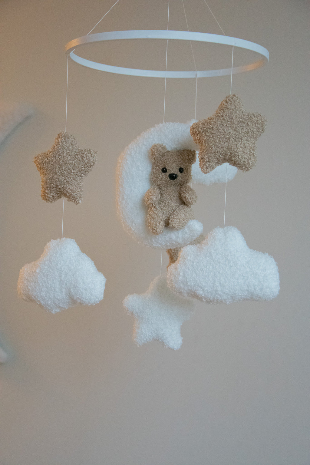 Teddy bear baby mobile