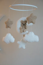 Teddy bear baby mobile