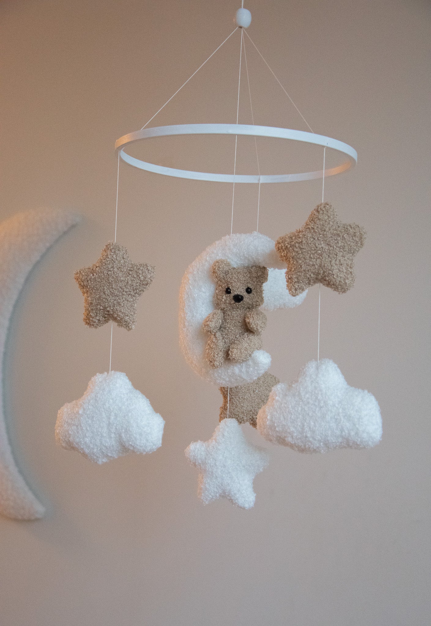 Teddy bear baby mobile