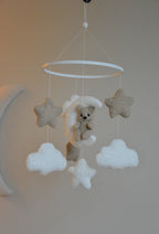 Teddy bear baby mobile