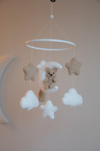 Teddy bear baby mobile