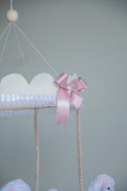 Vintage Horse Carousel Baby Mobile – Handmade Felt Crib Mobile