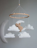 Teddy bear baby mobile