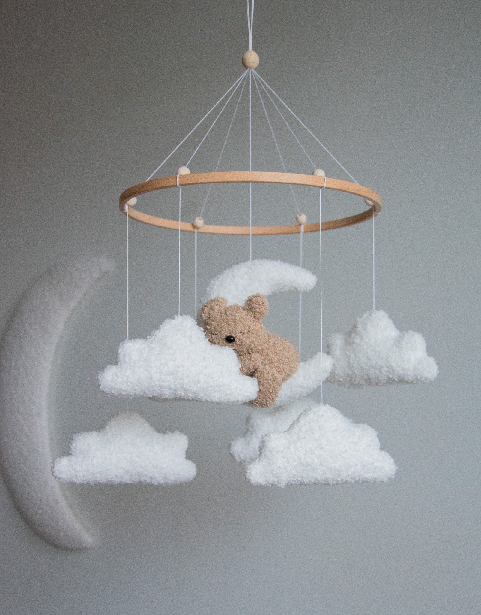 Teddy bear baby mobile