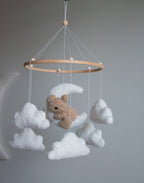 Teddy bear baby mobile