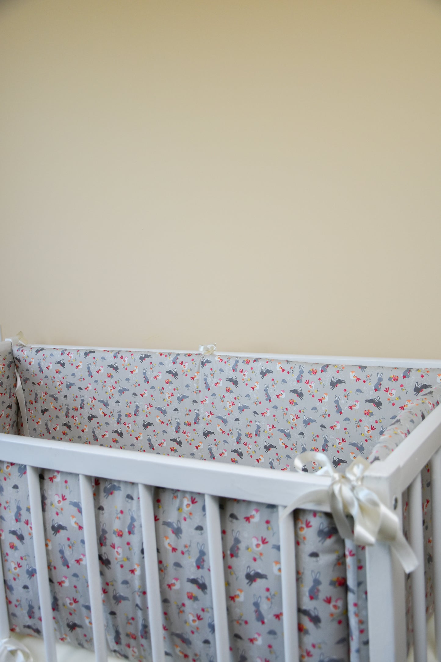 Woodland crib cotton bumper pad