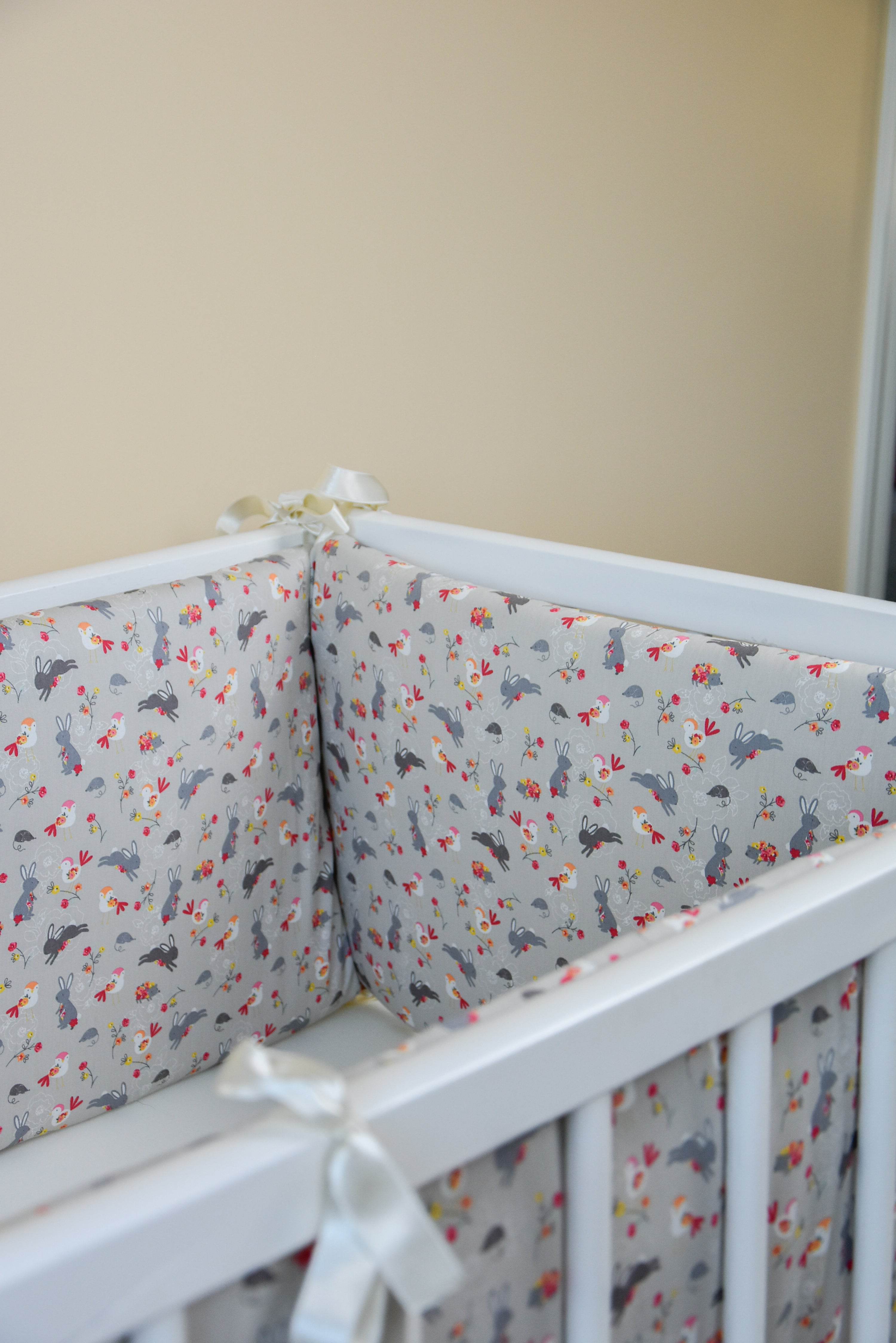 Woodland crib cotton bumper pad - Minidreams Decor