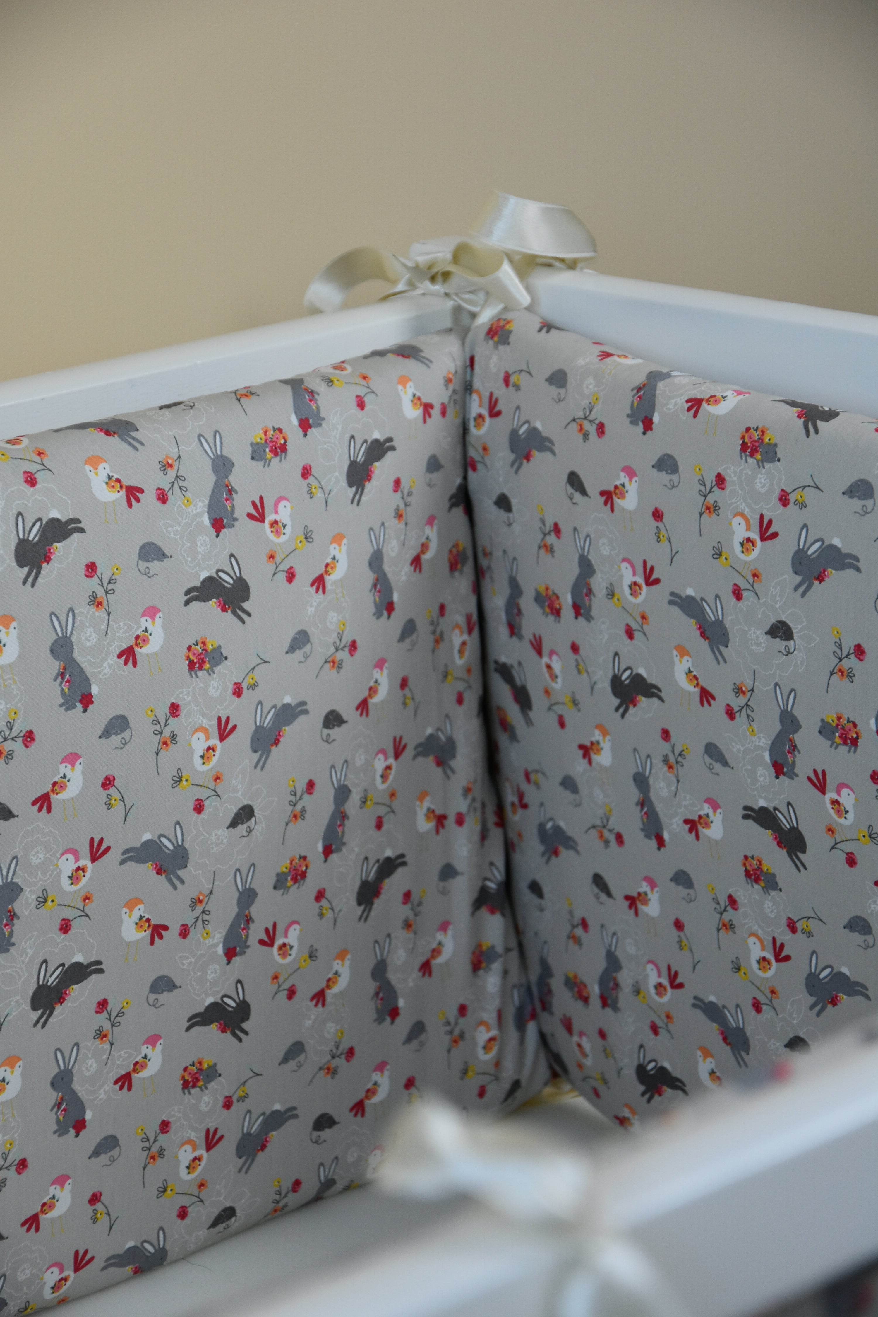 Woodland crib cotton bumper pad - Minidreams Decor