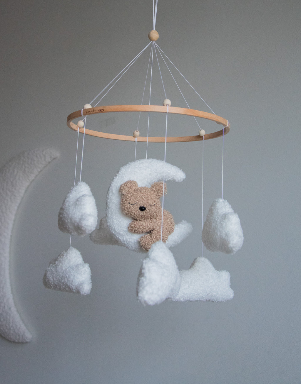 Teddy bear baby mobile