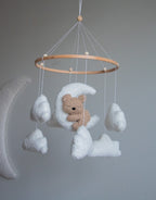 Teddy bear baby mobile