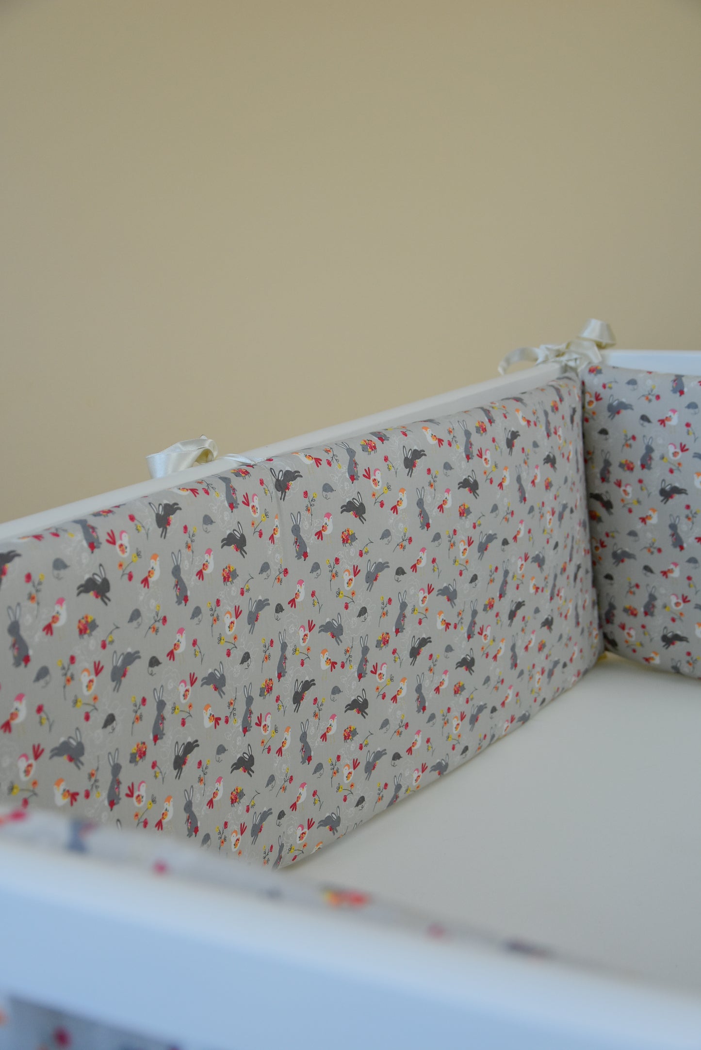 Woodland crib cotton bumper pad