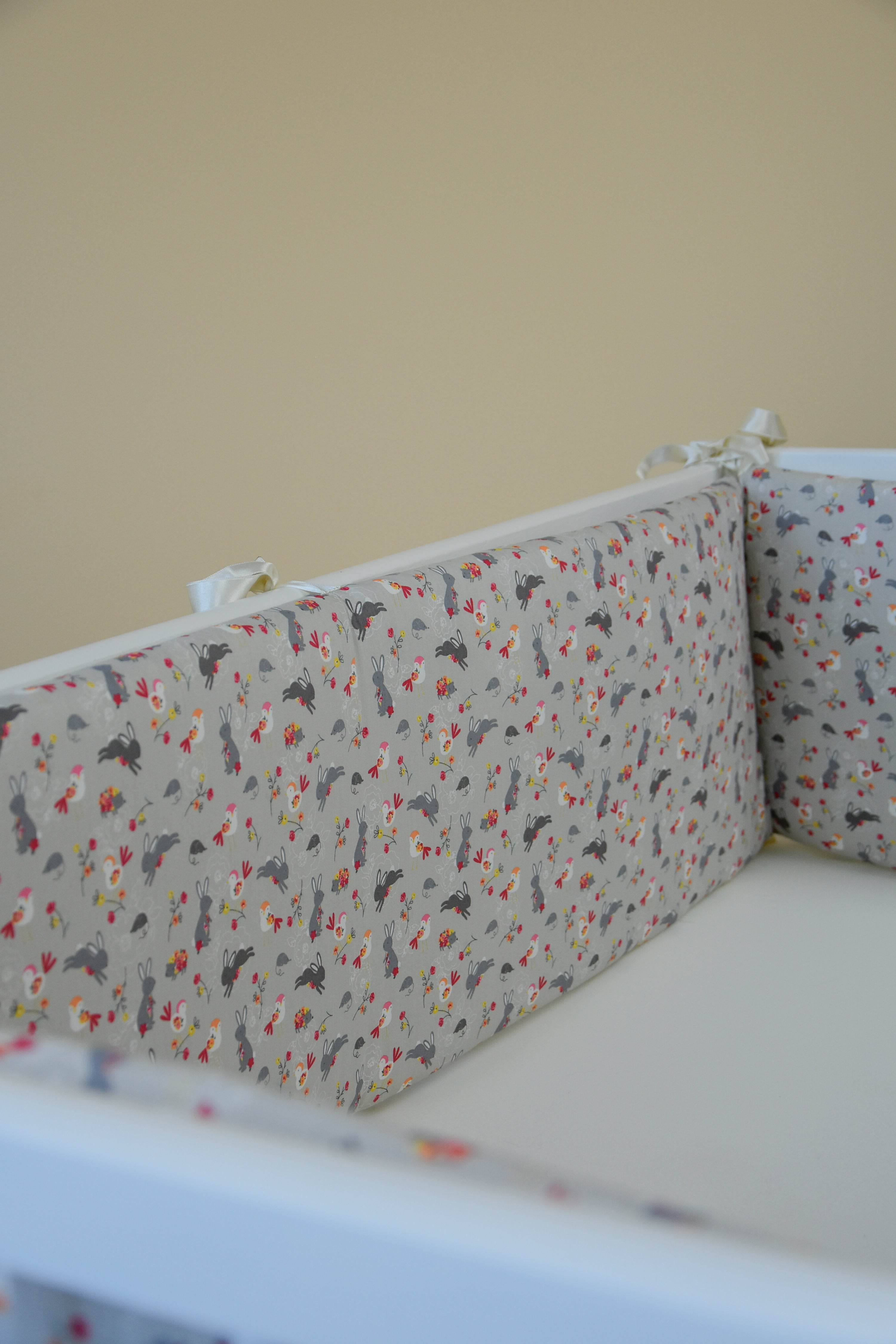 Woodland crib cotton bumper pad - Minidreams Decor