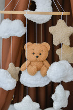 Teddy Bear sitting on the cloud baby mobile
