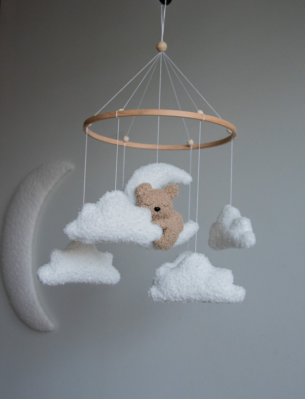 Teddy bear baby mobile
