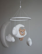 Teddy bear baby mobile
