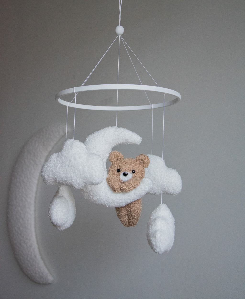 Teddy bear baby mobile